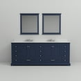 thumbnail image 5 of Dukes 84 in W Navy Blue Double Vanity, White Quartz Top, Faucet Set, and 34 in Mirrors, 5 of 10