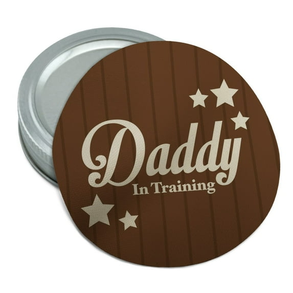 Father Dad Daddy in Training Round Rubber Non-Slip Jar Gripper Lid Opener