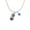 Blue, variant on Pair of Dice - Imitation Pearl Bicone Crystal Necklace