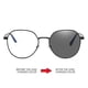 thumbnail image 4 of Gafas poligonales que cambian de color, informales, de aspecto liso, con espejo plano y luz antiazul, para mujer, 4 of 5