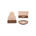 thumbnail image 2 of 3 Pieces Set Women\'s Knitted Hat Scarf Caps Neck Warmer Winter Hat For Ladies Girls Skullies, 2 of 7