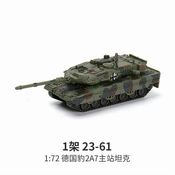 1:72 serie militar creativa Alemania leopardo 2 tanque de batalla principal modelo bloques de construcción DIY juguetes ensamblados para niños regalos de navidad,NO.23-61( in bag )