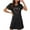 Black, variant on WREESH Nightgown for Women Valentine's Day Short Sleepshirts with Heart Print for Cozy and Cute Sleepwear Black