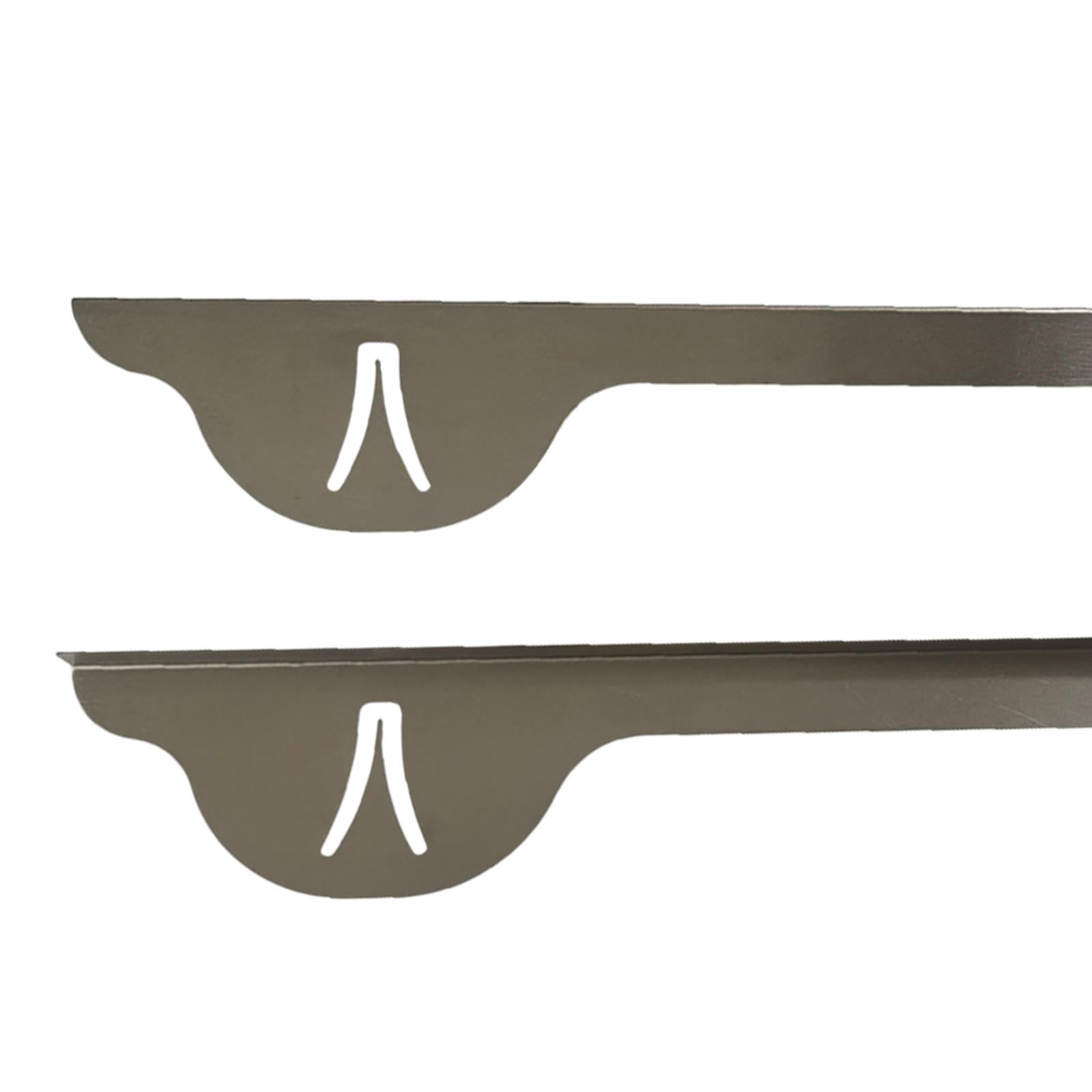 Fiocias 2Pcs Stainless Steel Stove Gap Covers Edge Gap Cover Lightweight Heat Resistant