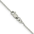 thumbnail image 3 of 925 Sterling Silver Cable Chain Styles Necklace Rhodium-plated 1.25 mm 16 inch, 3 of 4