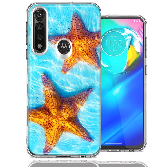 MUNDAZE For Motorola Moto G Power Ocean Starfish Design Double Layer Phone Case Cover