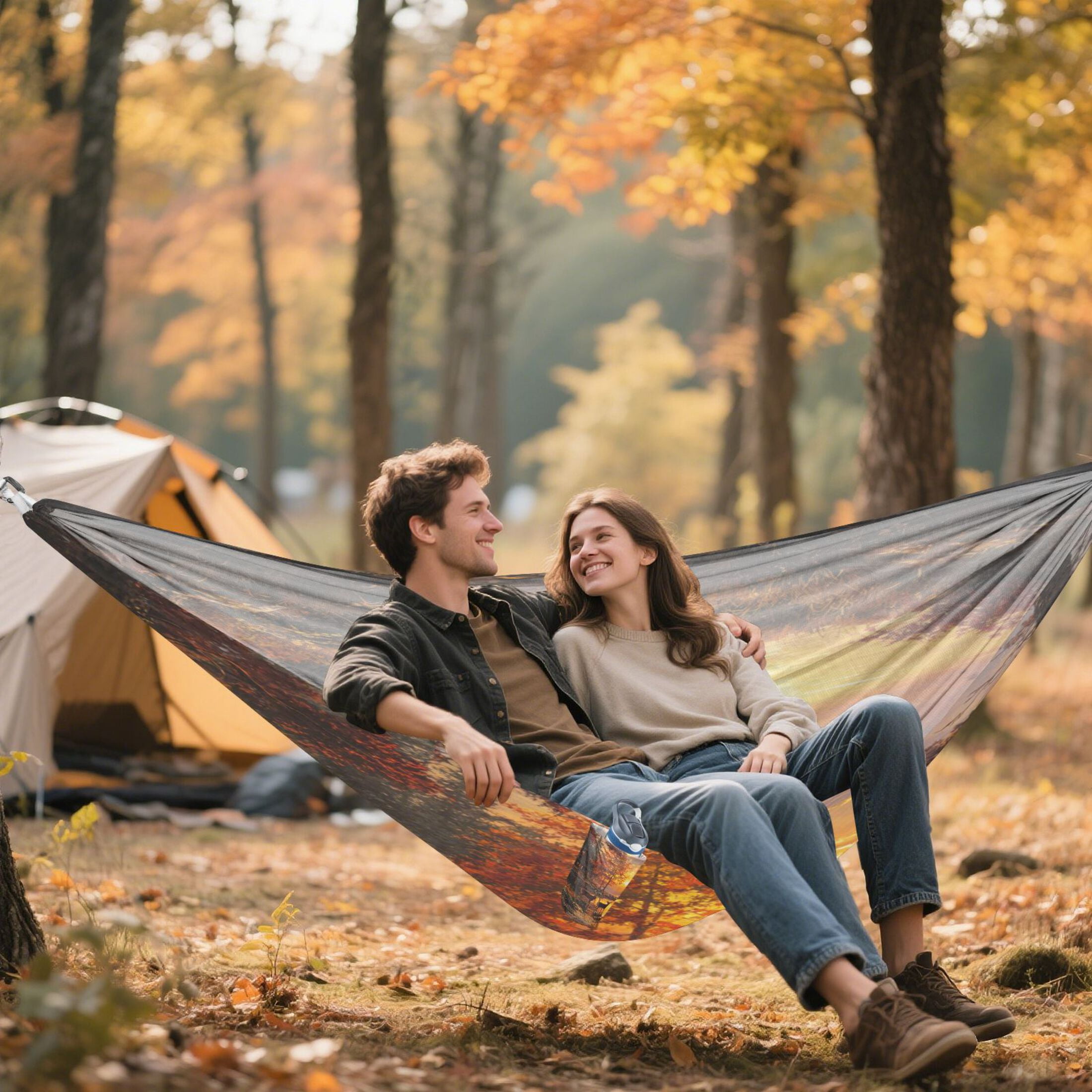 Hammock Camping Hammock Nylon Portable Hammock Travel Camping Hammock Two Deer Near Lake