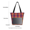 thumbnail image 3 of Sikiie Purple Yellow Buffalo Plaid Shoulder Bag Casual Hobo Crossbody Tote Bag for Women and Men Large Purse Messenger Bag Travel Work, 3 of 6