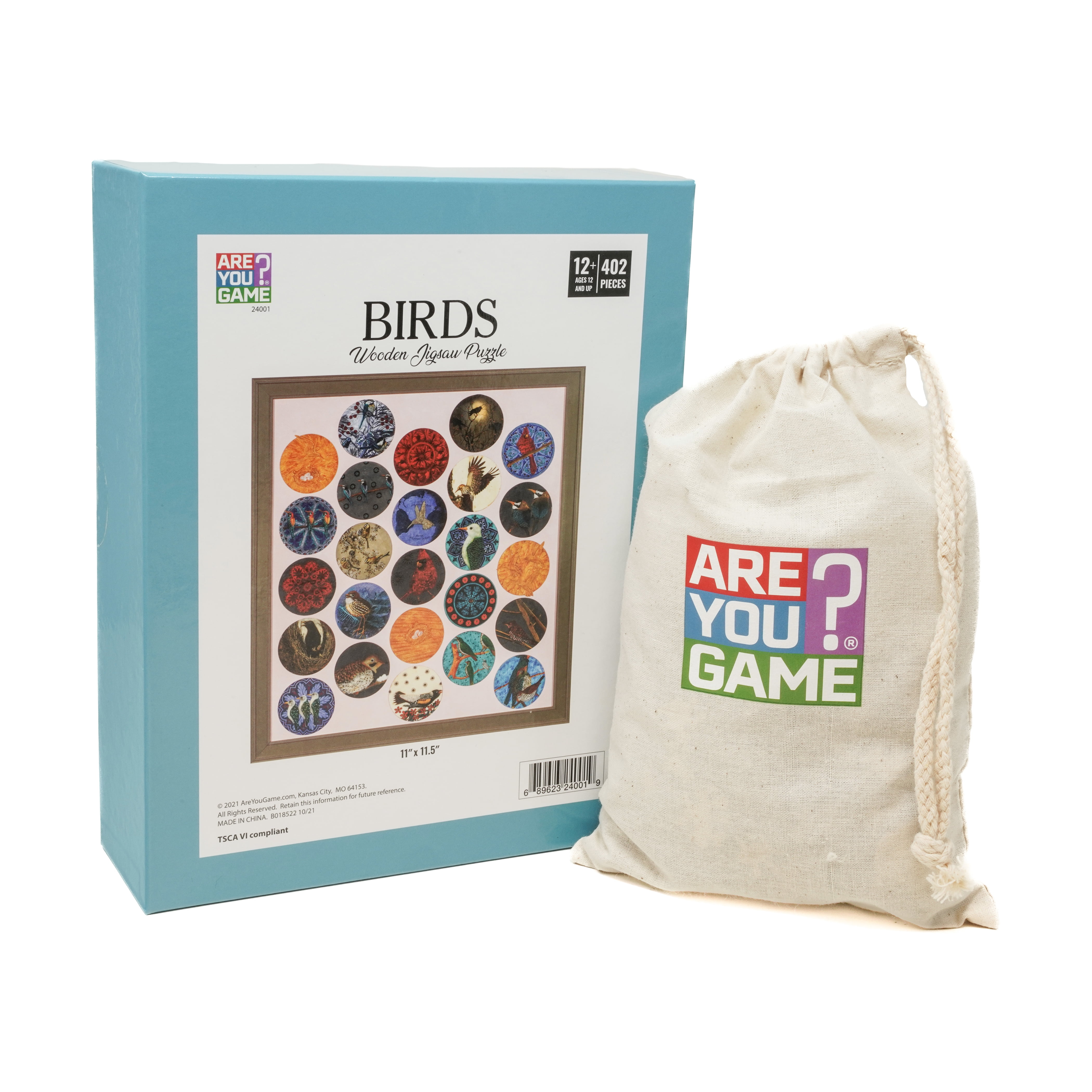 AreYouGame.com Wooden Jigsaw Puzzle - Birds: 402 Pcs