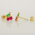 thumbnail image 4 of Anygolds 14K real solid Gold Mini Ruby Cherry CZ Stud Helix Tragus, 4 of 6