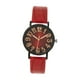 thumbnail image 2 of Reloj de pulsera para mujer, elegante, con correa de piel sintética, números arábigos sencillos, analógico, informal. Rojo, 2 of 9