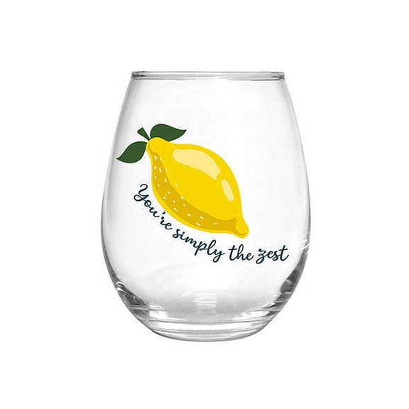 17 OZ Stemless Glass w/Box, You're simply the Zest