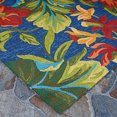 thumbnail image 3 of Couristan Covington Tropical Orchid Indoor/Outdoor Area Rug, 2' x 4', Azure-Forest Green-Red, 3 of 3