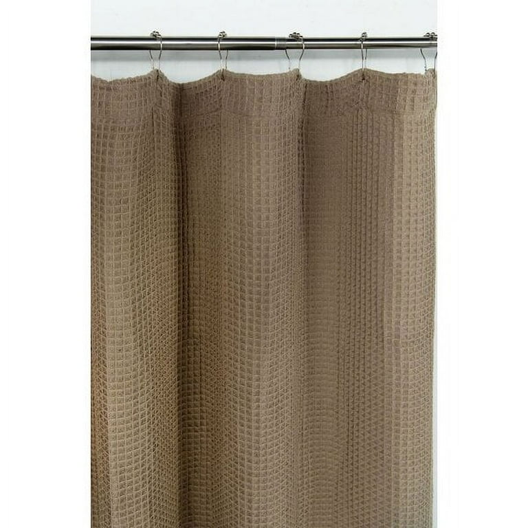 Ruffle Farmhouse Shower Curtain - Black Vintage Fabric, 72x72 Inches, Rustic Bathroom Decor
