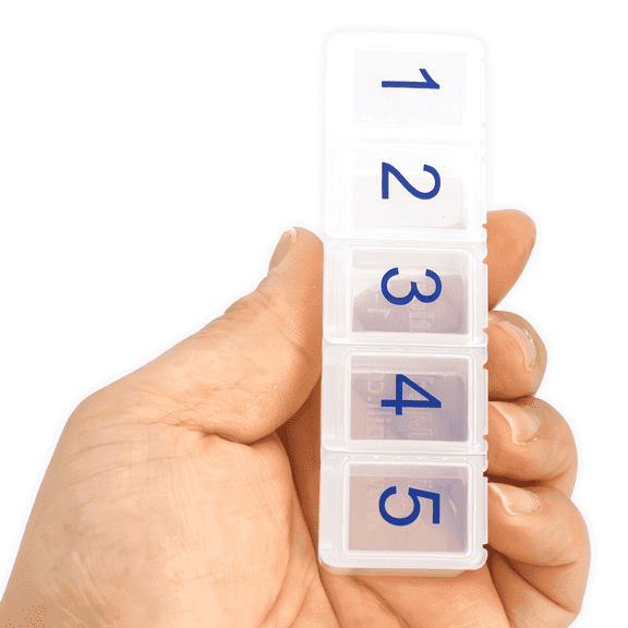e-pill 5 Times A Day Pill Organizer, Clear