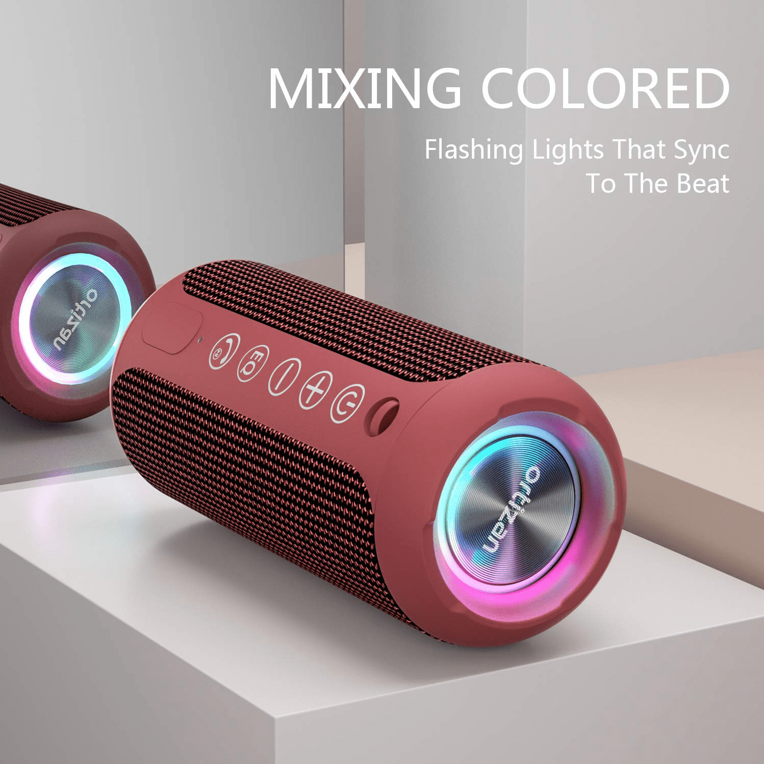 plakat rester Robe Ortizan X10B Portable IPX7 Waterproof Wireless Bluetooth Speaker with 24W  Loud Stereo Sound, 30H Playtime, Red，Mothers Day Gifts - Walmart.com