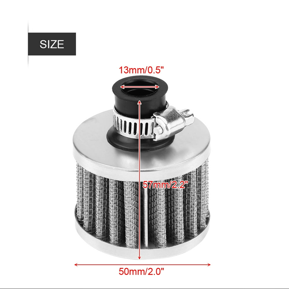 Mgaxyff Universal 13mm Car Cold Air Intake Filter Kit Crankcase Vent
