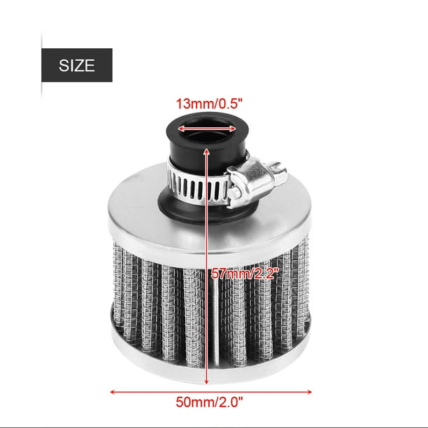 Mgaxyff Universal 13mm Car Cold Air Intake Filter Kit Crankcase Vent Cover Breather, Universal