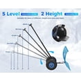 thumbnail image 3 of Ourlova Pelle à Neige 29 Pouces pour Allée, Déneigeuse à Roues en Métal Robuste avec Manche Réglable et Lame Inclinée, Outil de Déneigement Ergonomique à Tige Unique, 3 of 7
