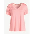 thumbnail image 4 of Joyspun Women's V-Neck Sleep T-Shirt, Sizes S to 3X, 4 of 5