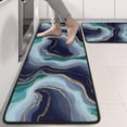 thumbnail image 2 of Kitchen Rugs Sets Of 2,Blue Green Gold Marble Pattern Anti Fatigue Kitchen Mat Rugs Non Slip Washable,Decorative Kitchen Floor Mats for Kitchen,Sink,Laundry,17"x47"+17"x47", 2 of 5