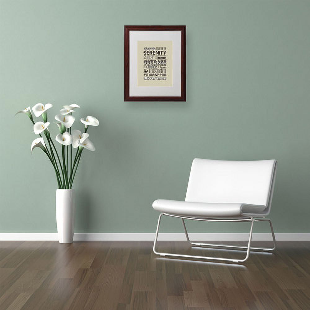 Trademark Fine Art "Serenity Prayer II" Canvas Art by Megan Romo, Wood Frame