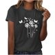 thumbnail image 1 of Tops de Manga Corta de Algodón para Mujeres, Moda Impresa Cuello Redondo Blusa Casual para el Hogar Y el Uso Diario, 1 of 4
