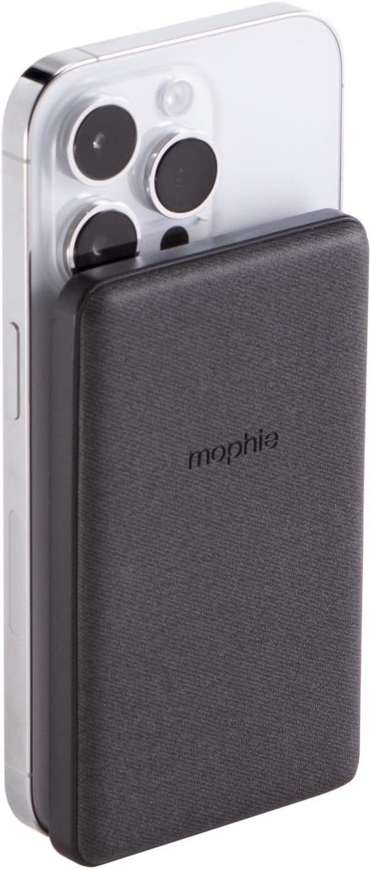 mophie Snap+ Juice Pack Mini - Wireless Portable Magnetic Charger with 5000 mAh Internal Battery Compatible with MagSafe & Qi-Enabled Smartphones Works with Apple Samsung and Google Phones Black