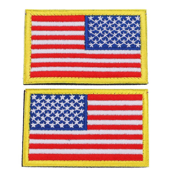 2 parches de bandera estadounidense, parches decorativos, exquisitos parches para ropa.