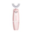 thumbnail image 1 of Children Electric Toothbrush Set Cartoon U-Shape Automatic Toothbrush Portable Teeth Cleaning Tool Pink, 1 of 2