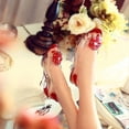 thumbnail image 4 of Lishi Flower Design Transparent Sandals with Rhinestone Wedge Heel - Stylish Lady's Casual Shoes, 4 of 5