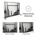 thumbnail image 5 of Dawot 44 x 33 Inch Fireplace Screen, Metal Fireplace Screen with Single Door, Baby Safe Spark Guard Protector Wood Burning Stove Decorative Accessories, 5 of 8