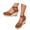Brown, variant on Women Straw Woven Wedge Sandals Platform Thick Sole Buckle Summer Casual Heeled Shoes