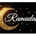 thumbnail image 5 of LUUFILx Ramadan Celebration Backdrop Crescent Moon Hanging Stars Night Decor Banner Festive Decorations Eid Mubarak Party Photography Props Ramadan Festival, 5 of 9