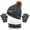 Black, variant on HNMKIU Kids Winter Hat Scarf Set Cozy Knitted Three-Piece Outdoor Playsuit for Toddlers Baby Boys Girls Warm Fashion Accessory Pink - M