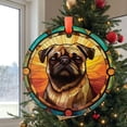 thumbnail image 2 of Black and Tan Pug: -Style Christmas Ornament - Made With Real Glass, Holiday Keepsake, Xmas Tree Hanging Decoration, Seasonal Gift Idea, Collectible Ornament 2025, 2 of 5