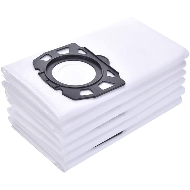 Paquete de 10 paquetes de filtros de vellón de repuesto para filtros de aspiradora Karcher WD4, WD5, MV4, MV5, MV6, WD4.000 WD5.999 Aspiradora en seco y húmedo