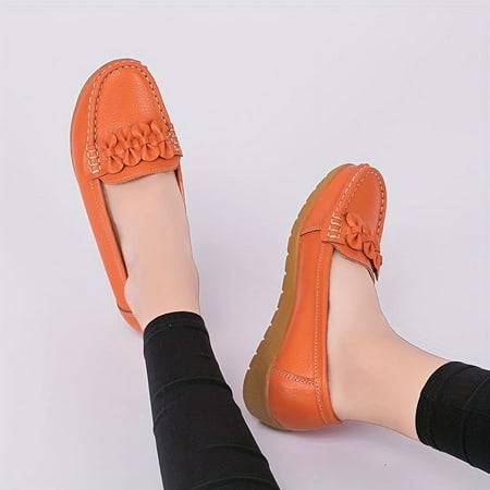 

SHYPM Comfort Soft Sole Penny Loafers -Women s Casual Slip On Faux Leather Flat Shoes-39