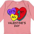 thumbnail image 4 of Inktastic 1st Valentine's Day Hearts Boys or Girls Long Sleeve Baby Bodysuit, 4 of 5