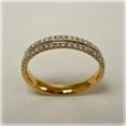 thumbnail image 4 of 2Ct Round Cut Lab Created Diamond Eternity Band Wedding Band Ring 14k Yellow Gold Plated, 4 of 4