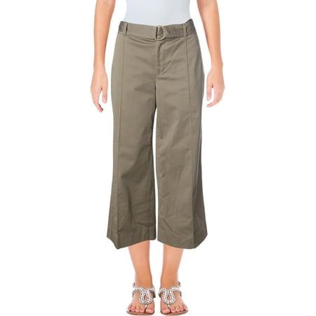 - Lauren Ralph Lauren Womens Brienda Cropped Mid Rise Wide Leg Pants