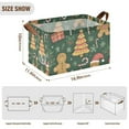 thumbnail image 7 of Yayeee Foldable Storage Basket for Shelves with Handles Waterproof Cloth Bins, Beige Christmas Gingerbread, 7 of 7