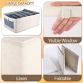 thumbnail image 6 of Sqare 8 Pack Linen Closet Organizers And Storage, Foldable Closet Storage Bins with Clear Window, Closet Baskets for Closet Organization, Storage Bins for Organizing Clothing, Jeans, Shelves, 6 of 7