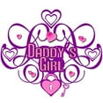 thumbnail image 2 of CafePress - Daddy's Girl Pink/Fuschia -  Round Wood Ornament 4", 2 of 2
