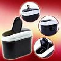 Zone Tech Universal Traveling Portable Car Trash Can - Black Vehicle Trash Bin