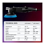 RUPES LHR21V BigFoot Mark V 21mm Random Orbital Polisher with 6 Inch Backing Pad and Polysynthec Gears