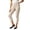 Beige, variant on Women's Lace Leggings 3/4 Capris Stretchy Cropped Yoga Pants (White L)