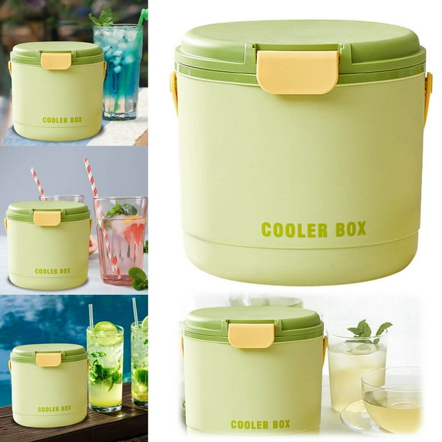 Seau à Glace de Pique-Nique Extérieur Portable à Main Solution de Rangement et de Fabrication de Glace pour Activité Extérieure
