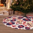 thumbnail image 6 of Lsque rock Skull record heart Print Christmas Tree Skirt, Tree Skirt with Ties or Velcro, Perfect for Holiday Decorations, Halloween, and New Year-48", 6 of 7