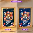 thumbnail image 2 of Patriotic Corgi Celebrates 4th of July Acrylic Plaque with Wood Photo Frame Box Welsh Corgi Dog Lover Gifts Idea Light Box - 02009, 2 of 5